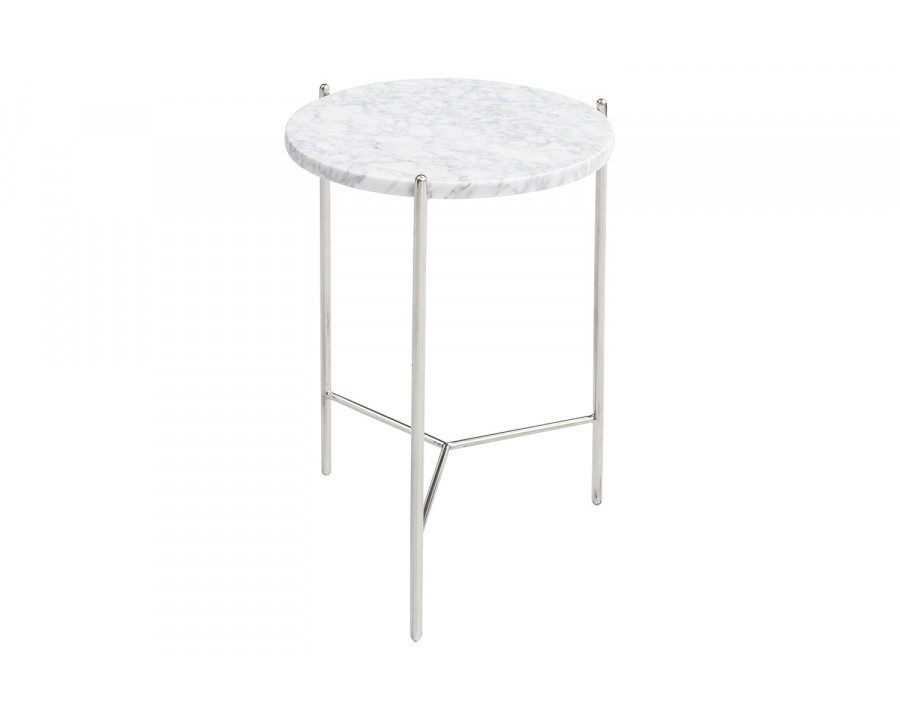 Bellini Bolt End Table - White, 18"