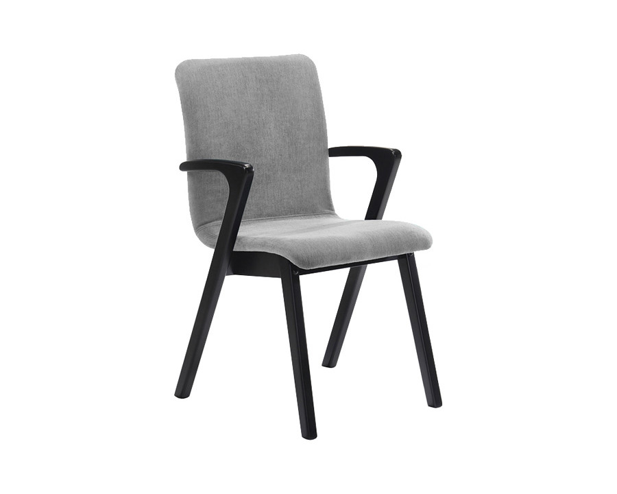 Bellini Cara Arm Chair Set of 2 - Light Gray