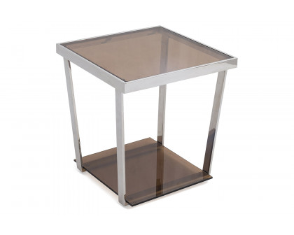 Bellini - Carraway End Table in Brownish Gold/Silver