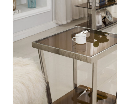 Bellini - Carraway End Table in Brownish Gold/Silver