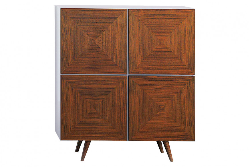 Bellini™ City Cabinet - Walnut/White