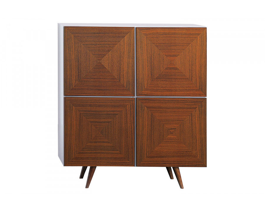 Bellini - City Cabinet in Walnut/White