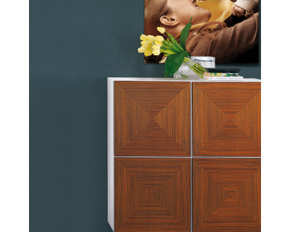 Bellini™ City Cabinet - Walnut/White