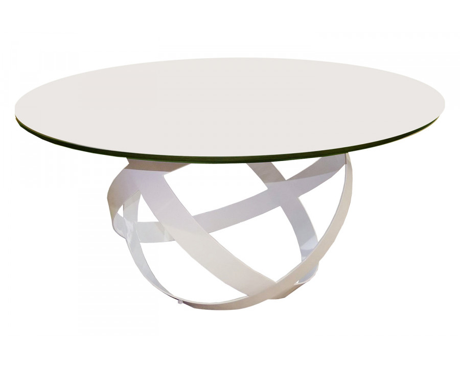 Bellini - Costa Dining Table 60" Glass Top in White