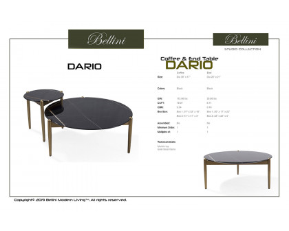 Bellini - Dario Coffee Table in Black/Gold