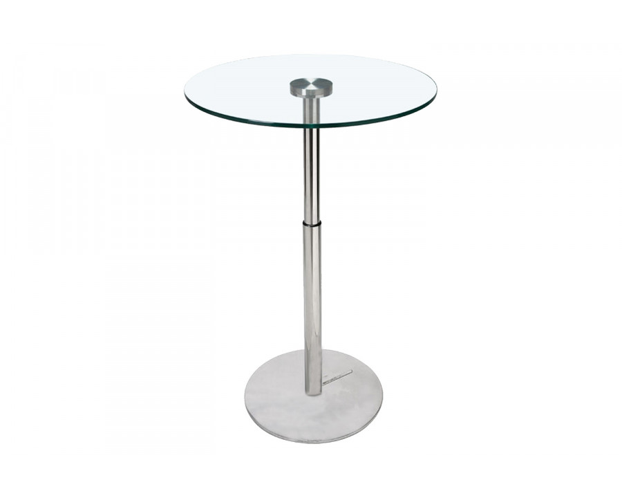 Bellini - Dorsa Hydraulic Adjustable Bar Table in Chrome