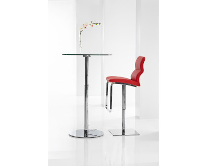 Bellini - Dorsa Hydraulic Adjustable Bar Table in Chrome