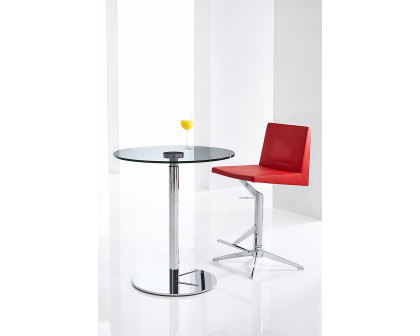 Bellini - Dorsa Hydraulic Adjustable Bar Table in Chrome