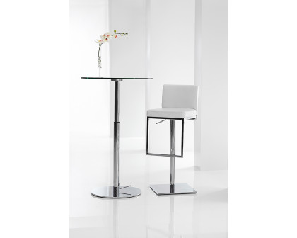 Bellini - Dorsa Hydraulic Adjustable Bar Table in Chrome