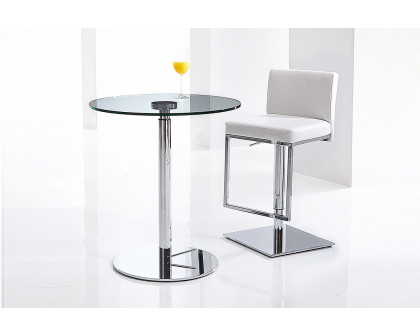 Bellini - Dorsa Hydraulic Adjustable Bar Table in Chrome