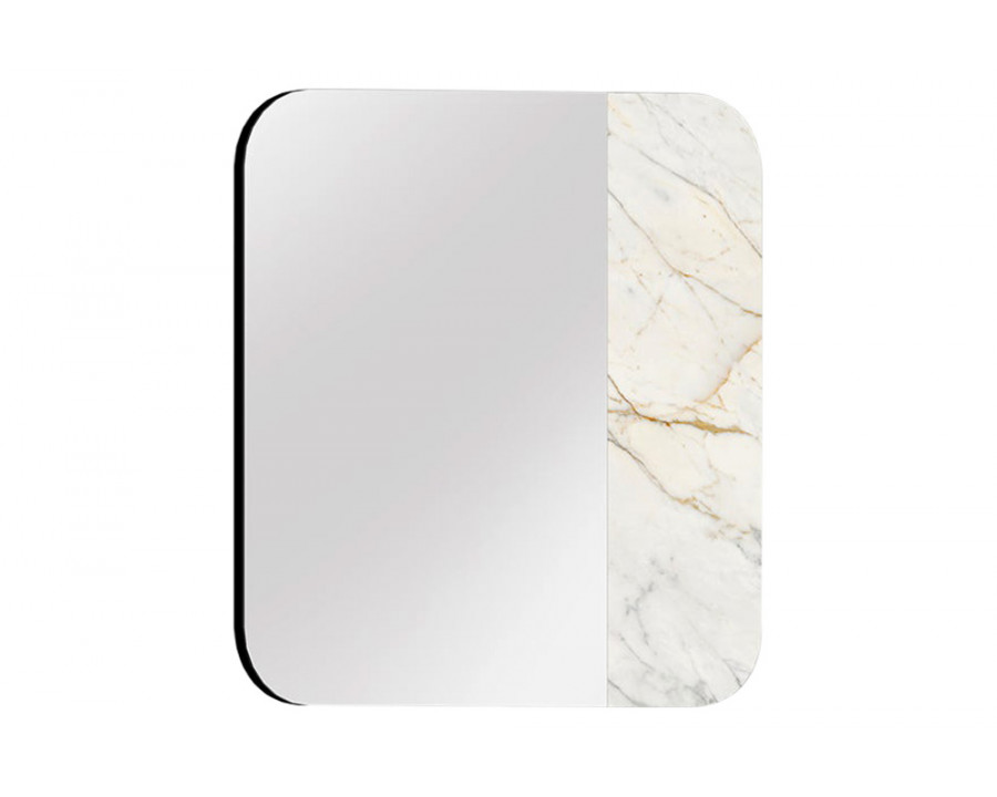 Bellini Duplo Square Mirror with Ceramic - Golden White