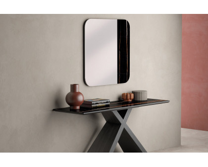 Bellini Duplo Square Mirror with Ceramic - Golden White