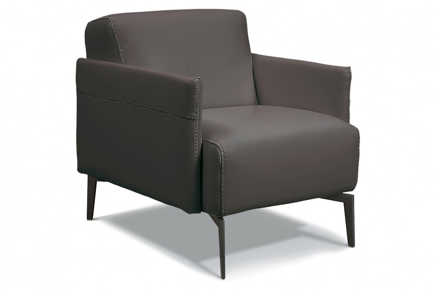 Bellini™ Eros Accent Chair Leather - Dark Gray