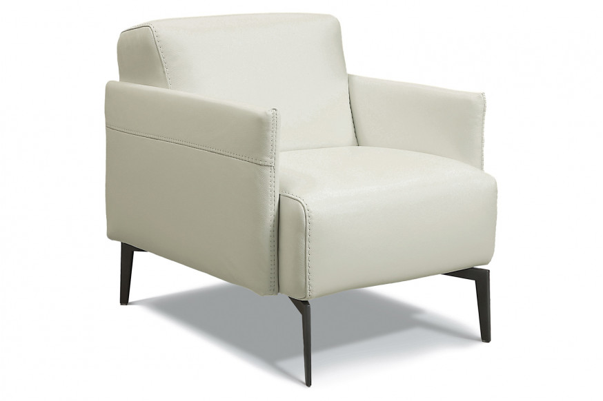 Bellini™ Eros Accent Chair Leather - Light Gray