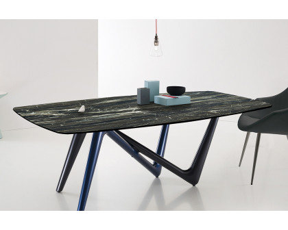 Bellini Esse Dining Table - Gray/Blue/Brazilian Green