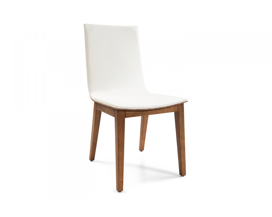 Bellini - Eva Dining Chair Set of 2 in White/Light Walnut