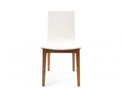 Bellini - Eva Dining Chair Set of 2 in White/Light Walnut