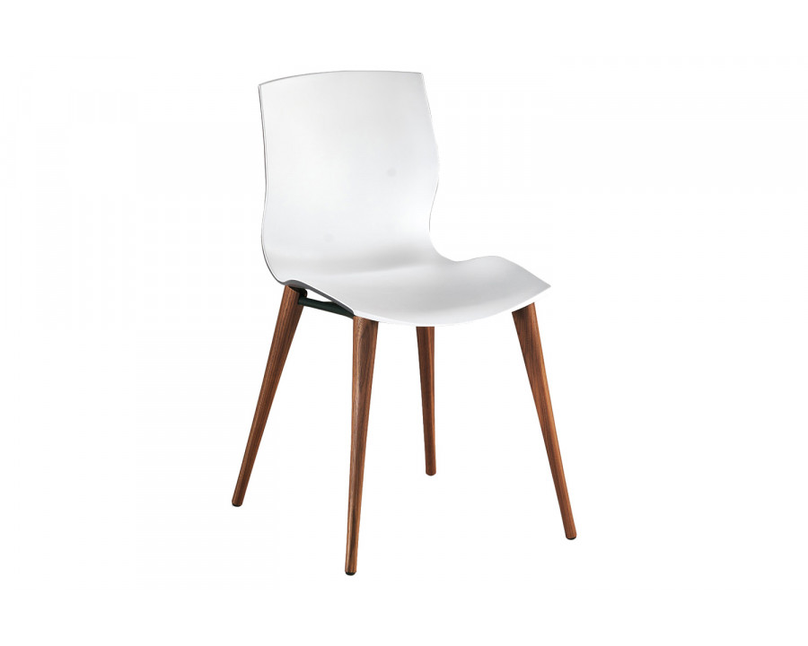 Bellini Evalyn Chair Set of 2 - White/Walnut