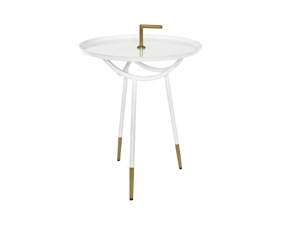 Bellini Flare End Table - White