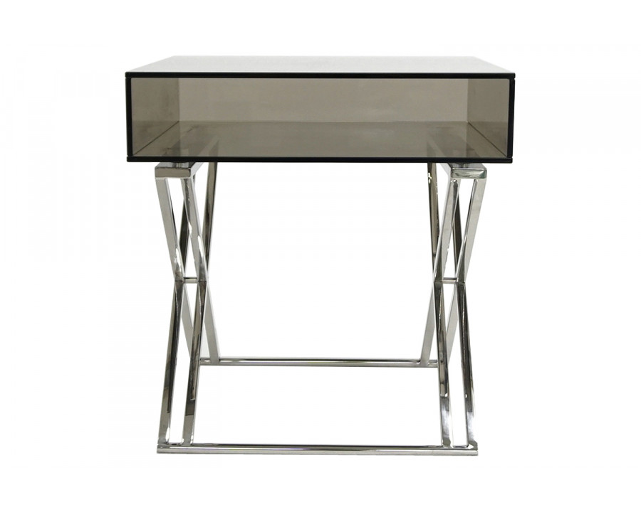 Bellini - Gatsby End Table in Smoked Glass