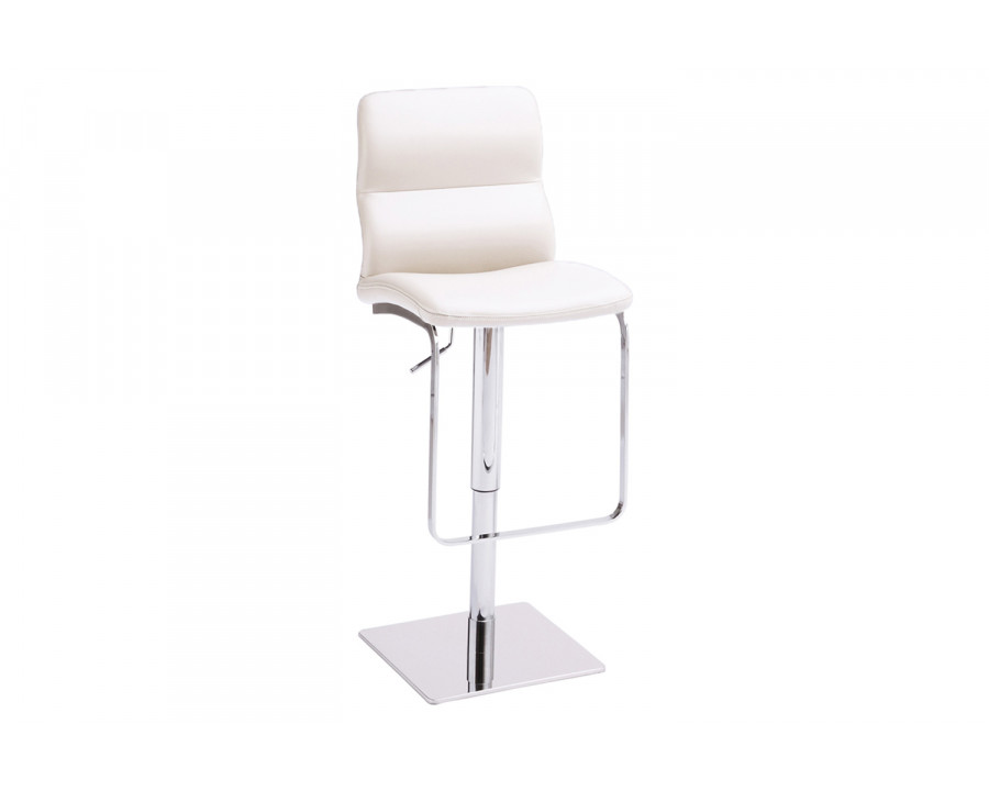 Bellini Intel Swivel Hydraulic Barstool - White