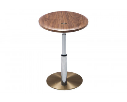 Bellini - Lea End Table in Walnut/Bronze