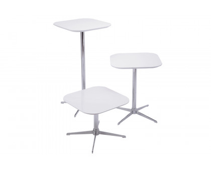 Bellini - Leon Table in Silver/White