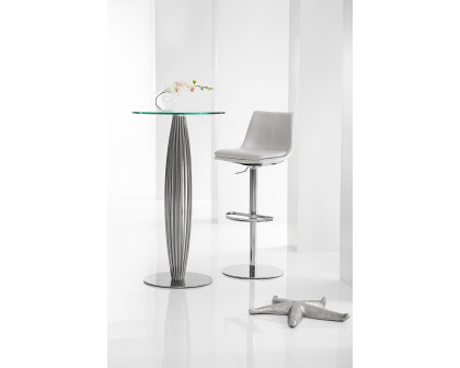 Bellini Linda Bar Height Table - Silver, 27"