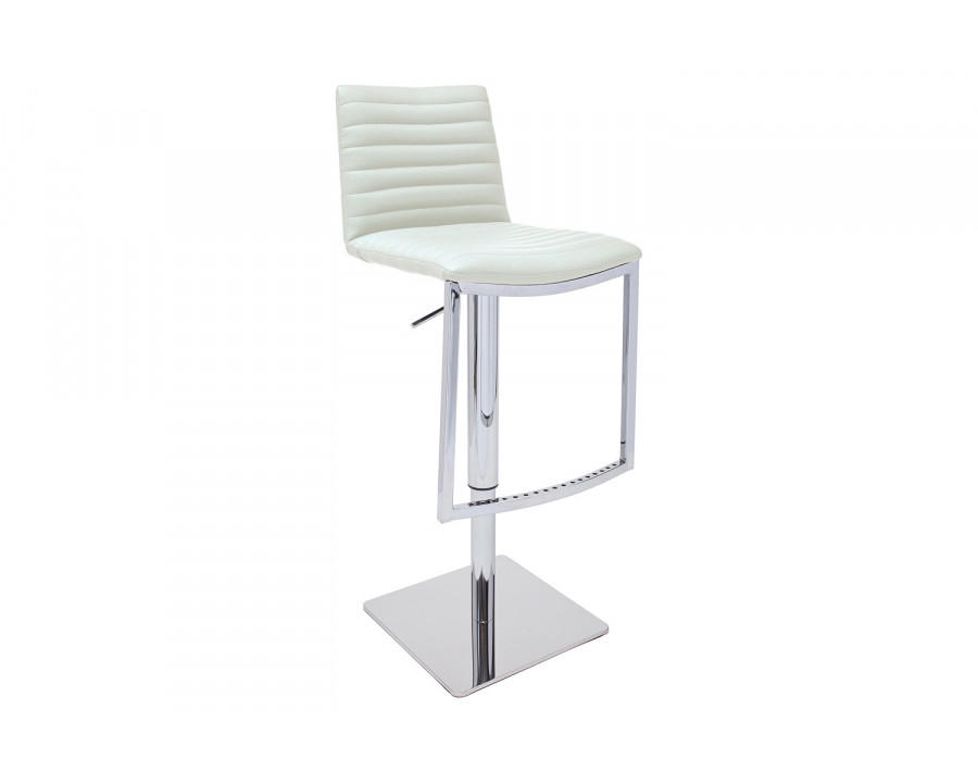 Bellini London Swivel Hydraulic Barstool - Pearl White