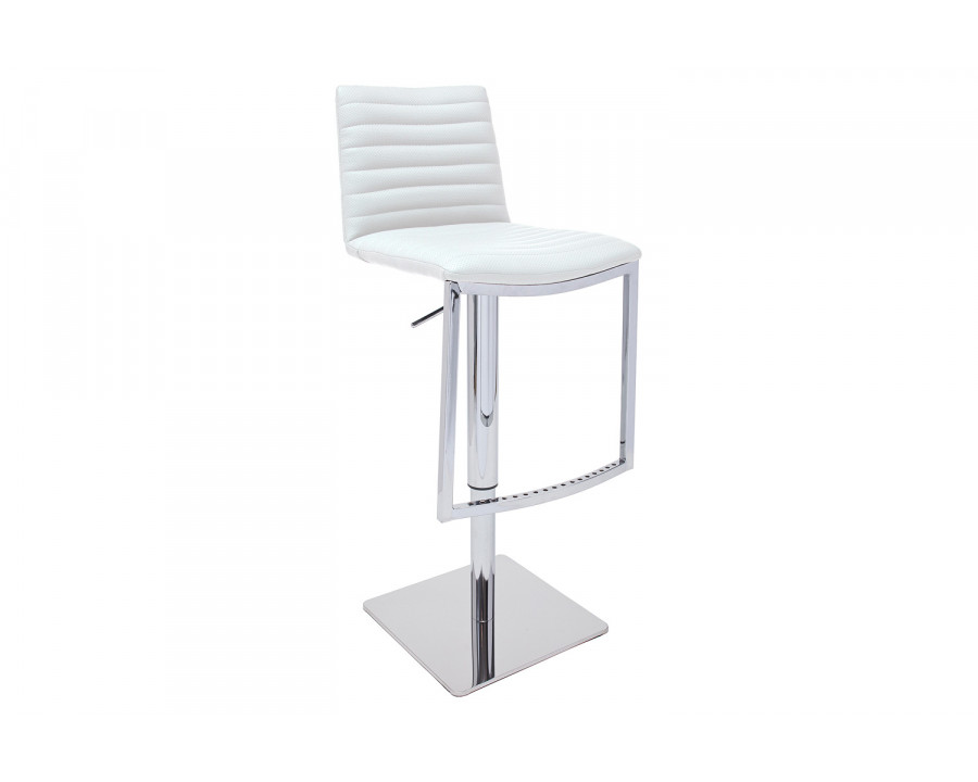 Bellini London Swivel Hydraulic Barstool - White