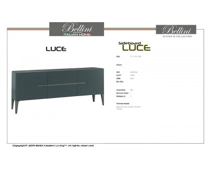 Bellini - Luce Sideboard in Dark Green/Gray