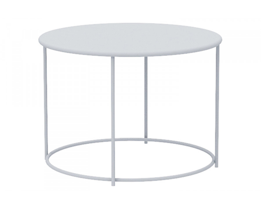 Bellini Lucy Round Coffee Table - White, 24"