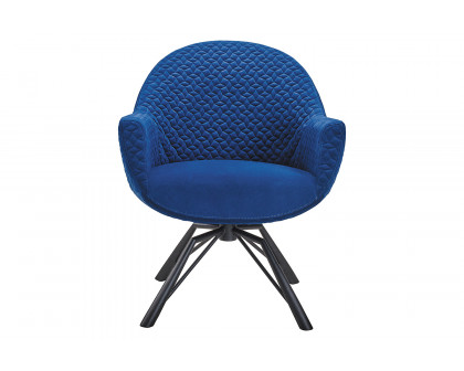 Bellini - Accent Chair with Fabric Cover and Steel Swivel Base