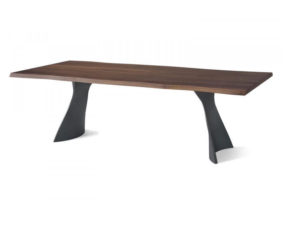 Bellini Manta Dining Table - Walnut/Black, 79"