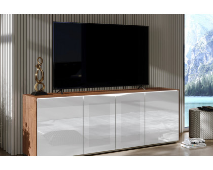 Bellini Michele TV Stand - White/Walnut