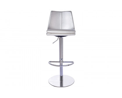 Bellini Monte Carlo Swivel Hydraulic Barstool - Pearl White