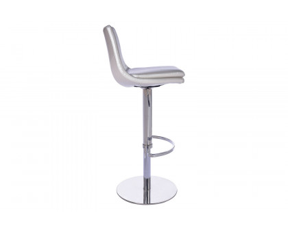 Bellini Monte Carlo Swivel Hydraulic Barstool - Pearl White