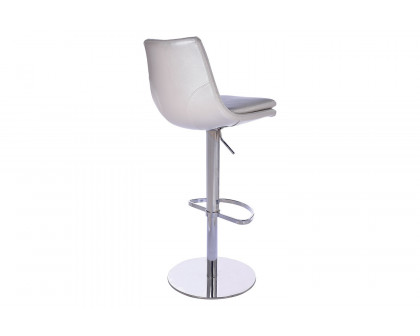 Bellini Monte Carlo Swivel Hydraulic Barstool - Pearl White