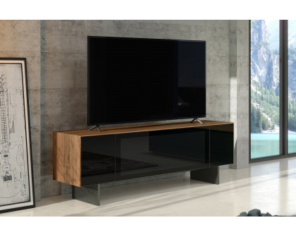 Bellini Monza TV Stand - Walnut/Black