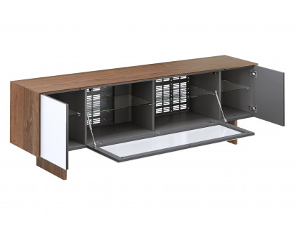 Bellini Monza TV Stand - Walnut/White