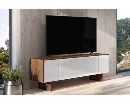 Bellini Monza TV Stand - Walnut/White