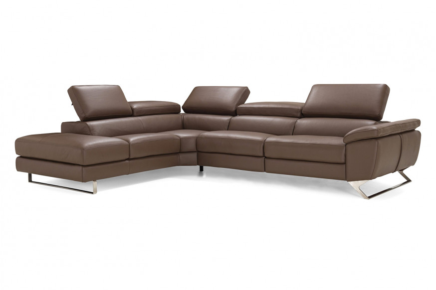 Bellini™ Natalia Sectional - Brown, Left Hand Facing