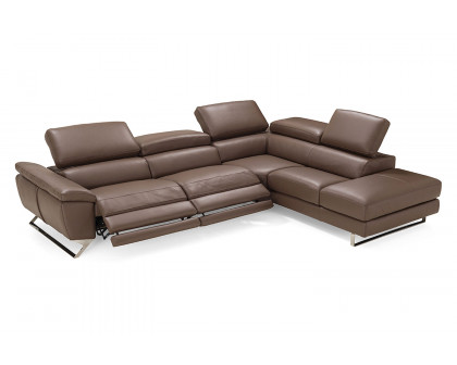 Bellini™ Natalia Sectional - Brown, Left Hand Facing