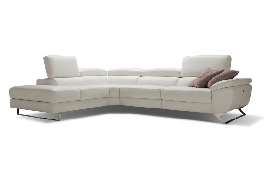 Bellini™ Natalia Sectional - White, Left Hand Facing