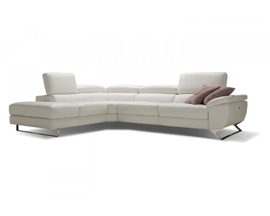 Bellini Natalia Sectional - White, Left Hand Facing