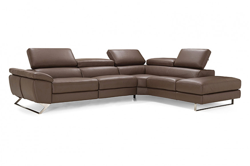 Bellini™ Natalia Sectional - Brown, Right Hand Facing