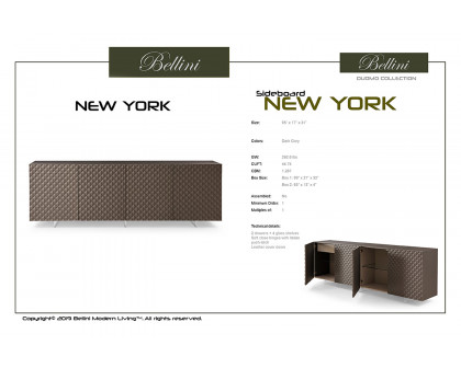 Bellini - New York Sideboard in Dark Gray