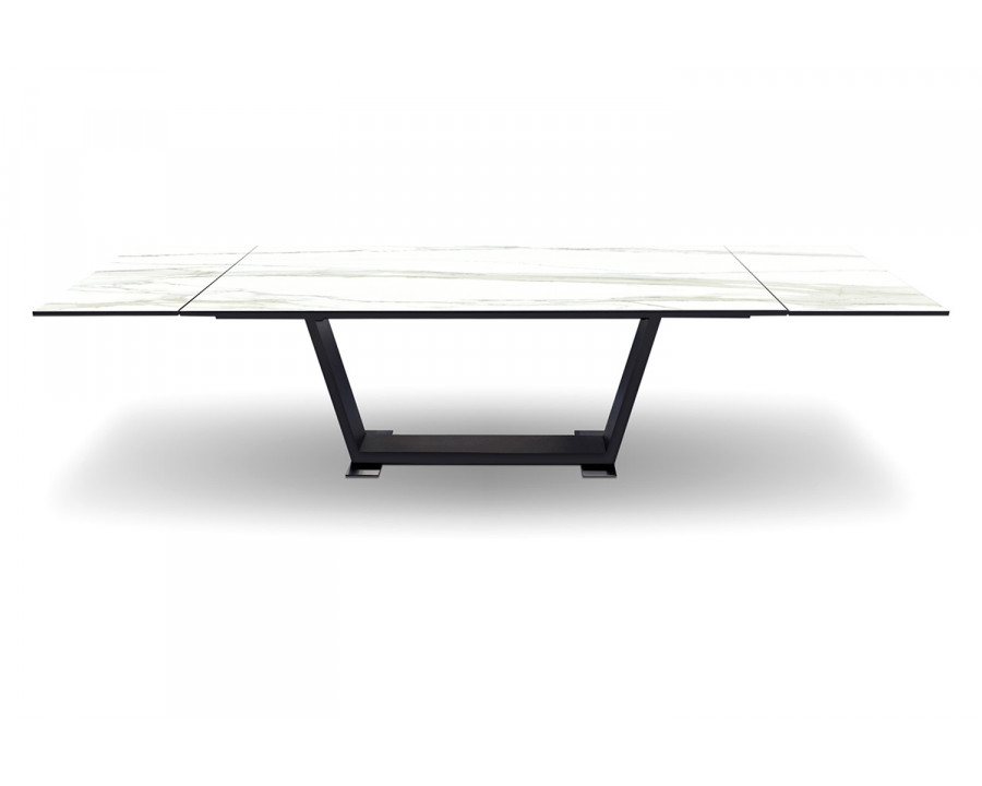 Bellini - Oblique Dining Table in White/Gray Oak