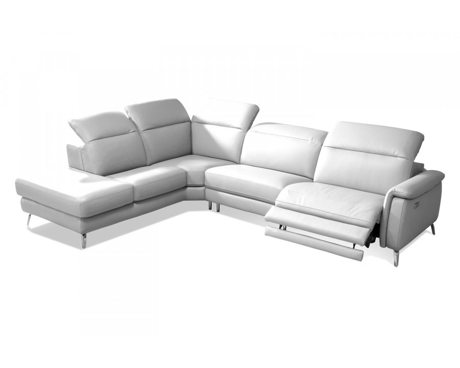 Bellini Oxford Sectional - White, Left Hand Facing