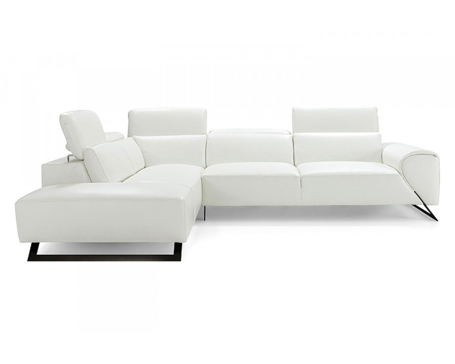 Bellini Ricci Sectional - White, Left Hand Facing